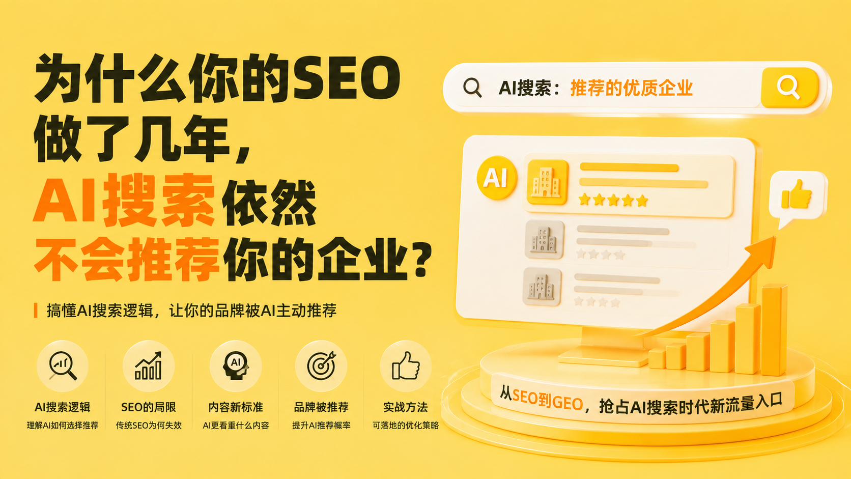 为什么你的SEO做了几年，AI搜索依然不会推荐你的企业？